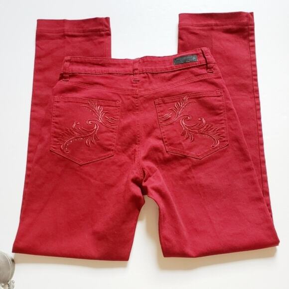 Lee High Rise Mom Jeans Classic Fit Red Jeans 6 - Picture 6 of 8